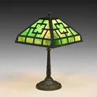  Preview image for Arts & Crafts Iron & Green Slag Glass 