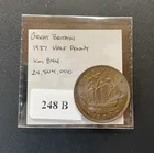  Preview image for Great Britain - 1937 1/2 Penny UNC TONED 