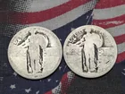  Preview image for (2) No Date Standing Liberty Quarters, 