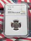  Preview image for 1938 Mercury 90% Silver Dime NGC PF 66 