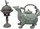  Preview image for (2pc) Chinese Bronze & Pewter Kettle, 