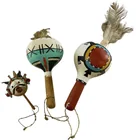  Preview image for (3) Vintage Hopi Painted Gourd Rattles 
