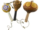  Preview image for (3) Vintage Hopi Painted Gourd Rattles 