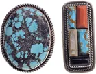  Preview image for (2pc) Navajo Sterling & Turquoise, Coral 