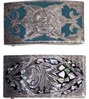  Preview image for (2pc) Mexico Sterling & Abalone Inlay 