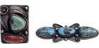  Preview image for (2pc) Navajo Sterling & Turquoise, Coral 