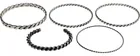  Preview image for (5pc) Assorted Silver Rope Twist 