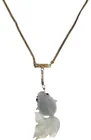  Preview image for 20K Yellow Gold & Jade Fish Pendant 