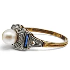  Preview image for Art Deco 18K Gold Pearl, Sapphire and 