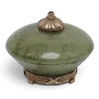  Preview image for Antique Russian Nephrite & Gilt Silver 