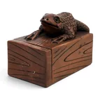  Preview image for Antique Japanese Carved Wood Frog Box 