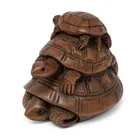  Preview image for Antique Japanese Carved Wood Turtle Pile 
