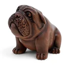  Preview image for Antique Japanese Carved Wood Bulldog 