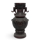  Preview image for Japanese Meiji Cast Bronze Elephant Vase 
