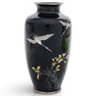  Preview image for Japanese Sato Cloisonne Crane Vase 