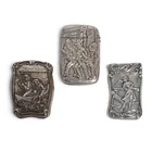  Preview image for (3 pcs) Antique Sterling Silver Repousse 