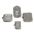  Preview image for (4 pc) Sterling Silver Antique Match 