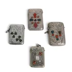  Preview image for (4pc) Antique Sterling Silver & Stone 