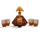  Preview image for (6 pc) Art Deco Bohemian Amber Glass 