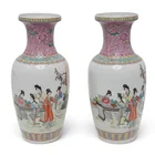  Preview image for Pair of Large Chinese Famille Rose 