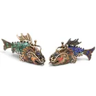  Preview image for (2 pc) Chinese Gilt Silver & Cloisonne 