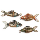  Preview image for (4 pc) Vintage Chinese Gilt & Cloisonne 