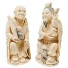  Preview image for (2 pc) Antique Japanese Carved Bone 