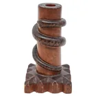  Preview image for Vintage Hand-Carved Wood Snake Candle 