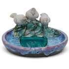  Preview image for Vintage Glazed Ceramic Figural Birdbath 