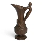  Preview image for Art Nouveau Cast Metal Figural Bud Vase 