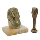  Preview image for (2pc) Vintage Brass Tutankhamun 