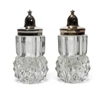  Preview image for Pair Silver-Plated and Crystal Salt & 