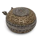  Preview image for Persian Ornate Brass & Silver Round Box 