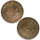  Preview image for Pair Peerage Brass Sailing Ships 