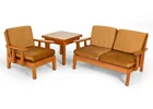  Preview image for WEGNER STYLE VELOUR SOFA, CHAIR & TABLE 