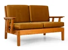  Preview image for WEGNER STYLE DANISH VELOUR LOVESEAT SOFA 