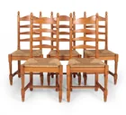  Preview image for (5) DUTCH PINE & RUSH LADDERBACK DINING 