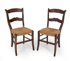  Preview image for PAIR OF DUTCH WALNUT & RUSH DINING 