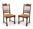  Preview image for PAIR OF DUTCH RUSH & OAK DINING CHAIRS 