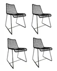  Preview image for 4 CB2 Reed Hand-Woven Iron Wire Dining 