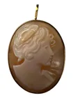  Preview image for 14K Gold Shell Cameo Brooch/Pendant 