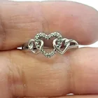  Preview image for 10K WHITE GOLD HEART DIAMOND RING, SIZE 