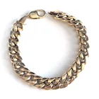  Preview image for 10K YELLOW GOLD CUBAN LINK BRACELET WITH 