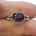  Preview image for 10K YELLOW GOLD OVAL RED RUBY DIAMOND 