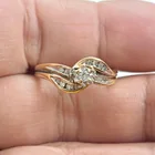  Preview image for 10K YELLOW GOLD DIAMOND RING, SIZE 7 