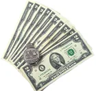  Preview image for SILVER TONE MONEY CLIP WITH 10 $2 BILLS 