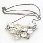  Preview image for SIMON LEE: SILVER TONE BIWA PEARLS, 