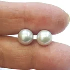  Preview image for PAIR OF 9 MM SOUTH SEA WHITE COLOR ROUND 