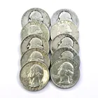  Preview image for LOT OF 10 WASHINGTON QUARTERS 90% SILVER 