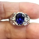  Preview image for STERLING SILVER OVAL FACETED LAB CREATED 